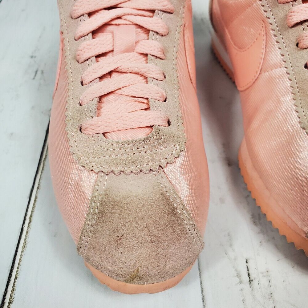 Nike Classic Cortez Womens Size 6 Nylon Coral Stardust Shoes 749864-606 - Picture 7 of 14